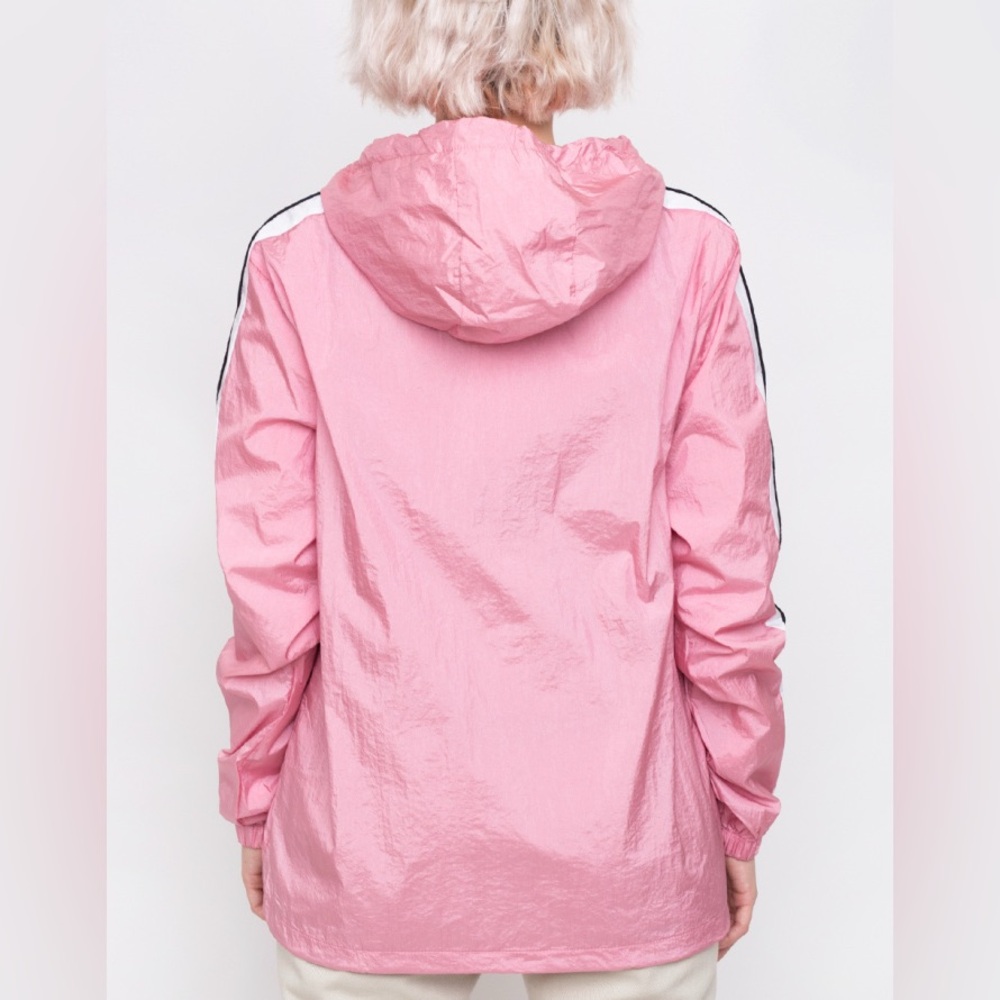Ellesse Tonvilli Windbreaker Jacket Anorak Hoody Hooded Pink Medium Kangaroo - Picture 2 of 9